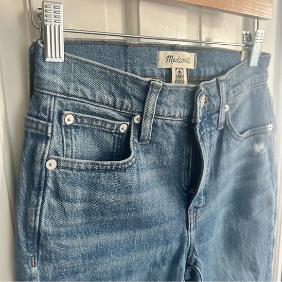 Madewell New Mid-Rise Perfect Vintage Jean Ainsdale Wash Knee-Rip Edition 23 NWT - Picture 12 of 16
